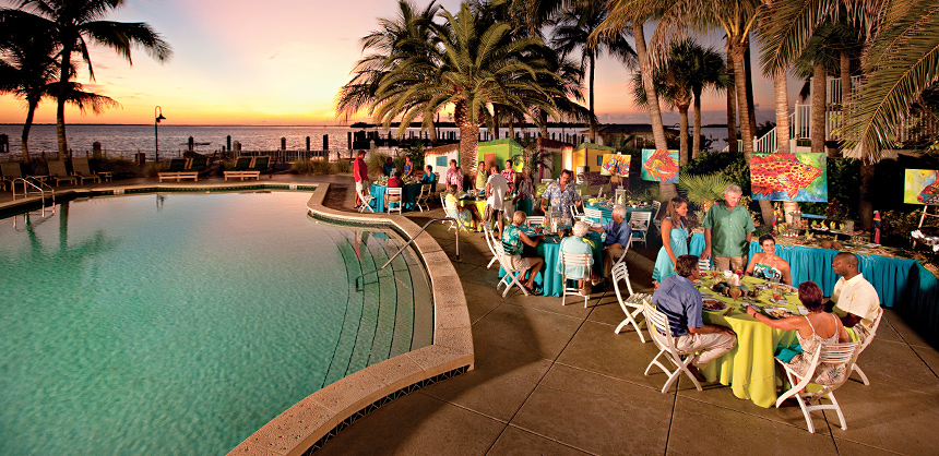 Florida offers an abundance of venues — like Hyatt Regency Coconut Point — that allow for receptions, dinners and other types of beachside activities. © Lee County Visitor & Convention Bureau
