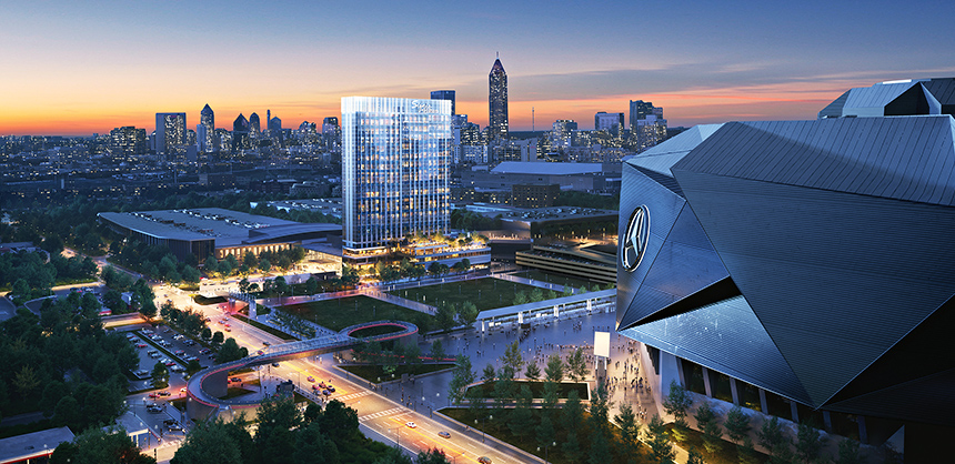 Hilton’s expansion plans include Signia by Hilton Atlanta, opening in 2023. It will offer 75,000 sf of meeting space adjacent to the Georgia World Congress Center.