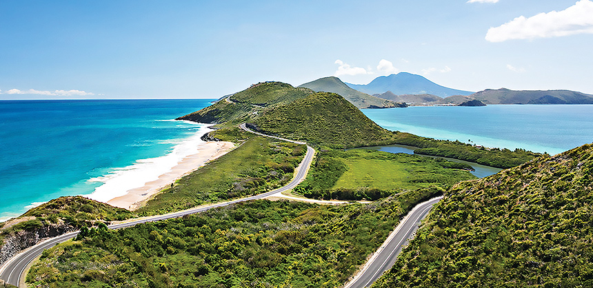 The country of St. Kitts & Nevis offers activities unique to each island, which are 2-1/2 miles apart. Courtesy of St. Kitts Tourism