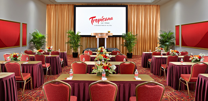 Tropicana Las Vegas – a DoubleTree by Hilton Hotel & Resort, has undergone an expansion that includes an all-new conference facility with a 25,000-sf ballroom.