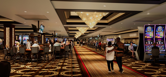 Horseshoe Las Vegas Casino interior rendering. Courtesy of Marnell Companies