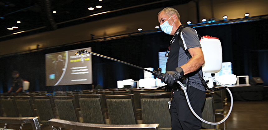 Venues, like the Orange County Convention Center, pictured, have boosted cleanliness measures to ensure health safety. Courtesy of the Orange County Convention Center