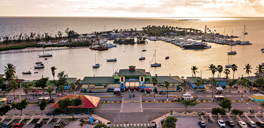 The La Guancha boardwalk is a popular spot in Ponce, on the south side of the island. Photo by Aerovisual Media