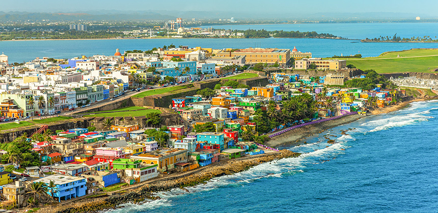 A Puerto Rico helicopter tour offers a colorful view from above. Courtesy of Discover Puerto Rico