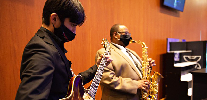 Musicians at the 2021 Festival of Faiths, held late last fall, kept on their masks even while playing their instruments, says Kim Becker, who planned the event.  Photo by John Nation Photography / Festival of Faiths