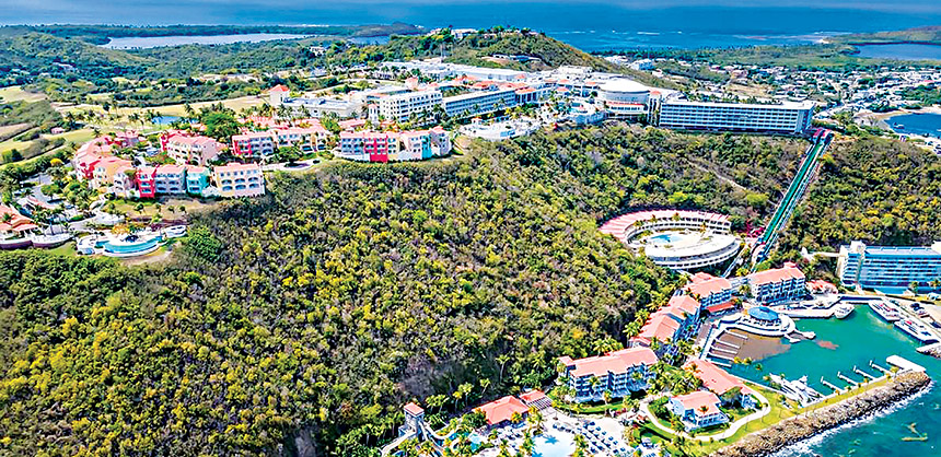 El Conquistador Resort was distressed and abandoned following Hurricane Maria in 2017, but it has been refurbished. The resort offers 100,000 sf of flexible meeting and event space.