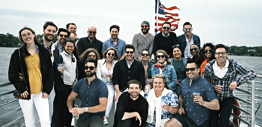 One great tip for hosting a meeting on a boat: Hire a captain so you can focus on your team. Courtesy of Val Streif