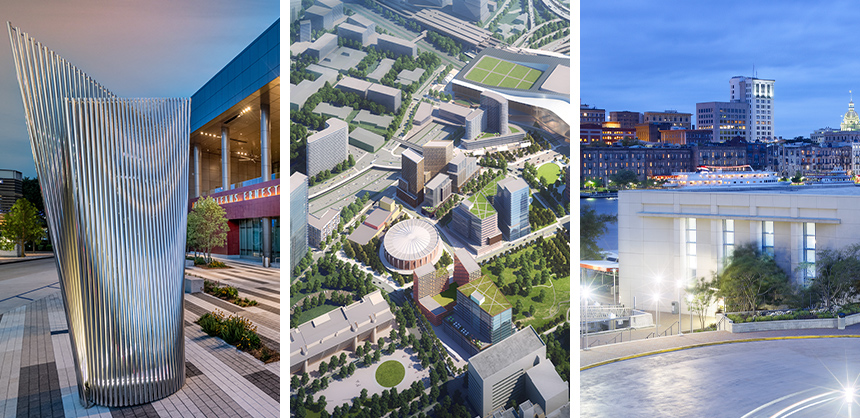 From left: New Orleans, Dallas, and Savannah.