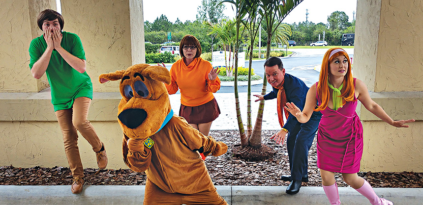 Nostalgia can play a huge role in keeping attendees entertained at an event. Remember Scooby-Doo and his mystery-solving pals, Shaggy, Velma, Fred and Daphne? Courtesy of Lori Dolan