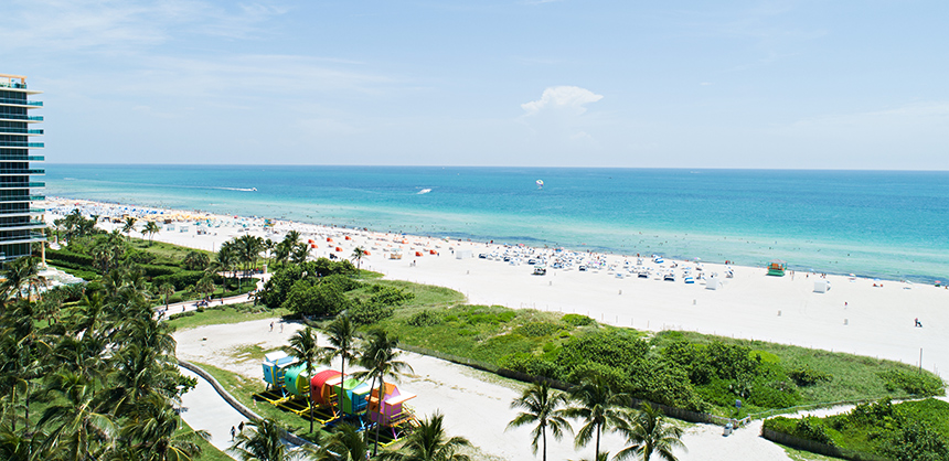 Of course, Miami has world-famous beaches, which are extremely attractive to attendees from Northern states in the winter. Photo courtesy of GMCVB