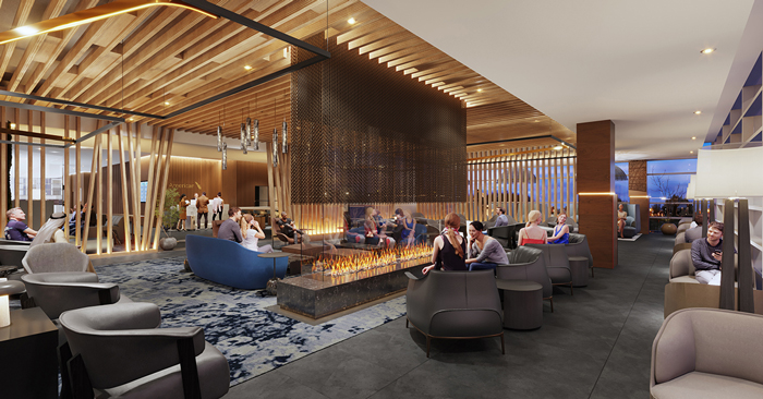 Rendering of remodeled Admirals Club -- Courtesy of American Airlines.