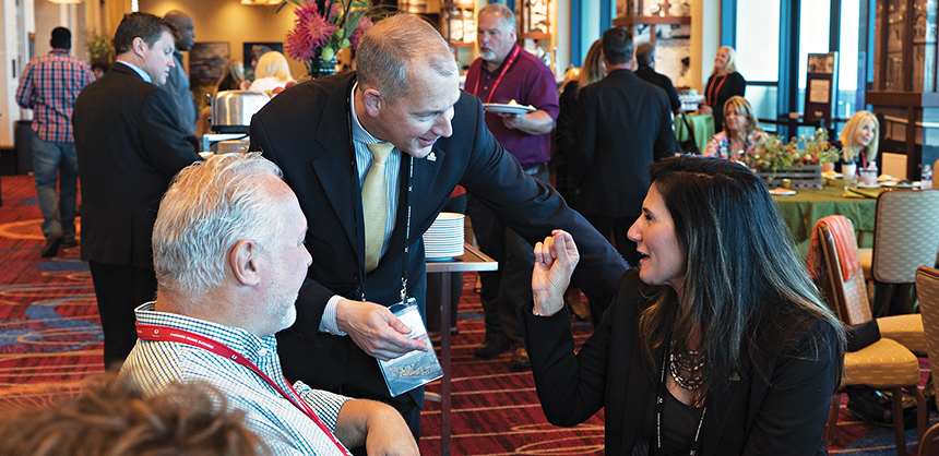 Steve van der Molen, vice president, meeting operations, Atlantic City with Caesars Entertainment, center, says the company’s convention services team is “knowledgeable and will help you with all of your needs.” Courtesy of Steve van der Molen