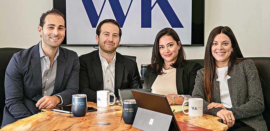 Damien Weinstein, far left, partner at Weinstein + Klein PC, says fair contract negotiating is vitally important because it will often set the tone and define the relationship between parties. Photo courtesy of Damien Weinstein