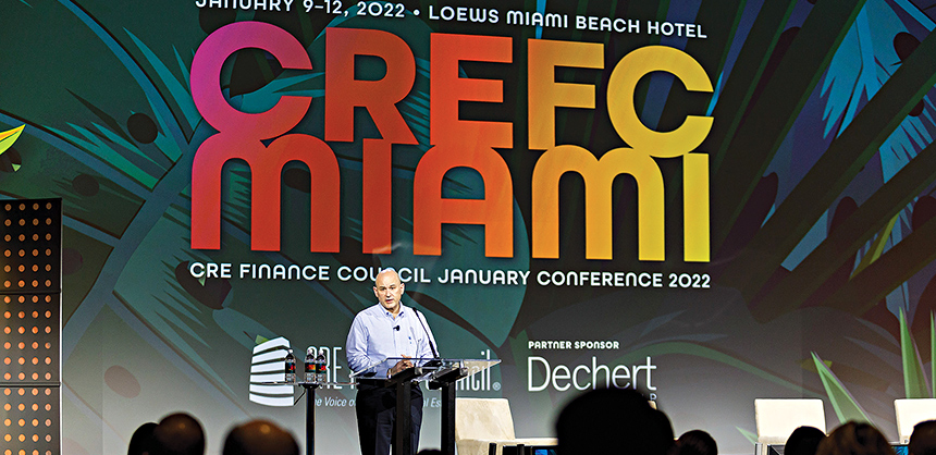 The Commercial Real Estate Finance Council (CREFC) chose Miami's Loews Miami Beach Hotel to host its annual conference. Courtesy of Caitlin Adams