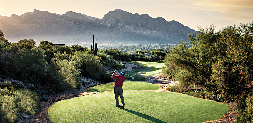 El Conquistador Tucson, A Hilton Resort, offers three championship golf courses — The Conquistador Course, The Cañada Course and the Pusch Ridge Course — featuring 45 challenging holes of golf. Courtesy photo