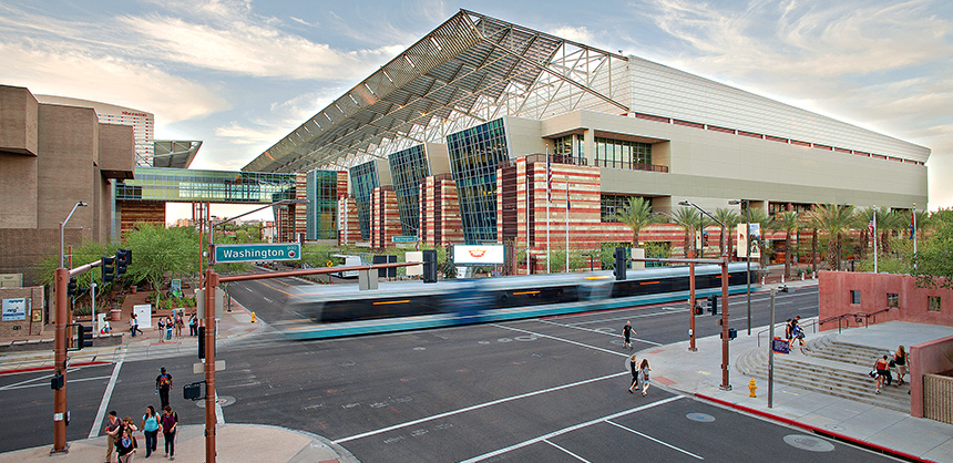 The Phoenix Convention Center offers more than 1 million sf of meeting and exhibit space, including a 312,500-sf main exhibit hall and 99 meeting rooms in three buildings. Courtesy Photo
