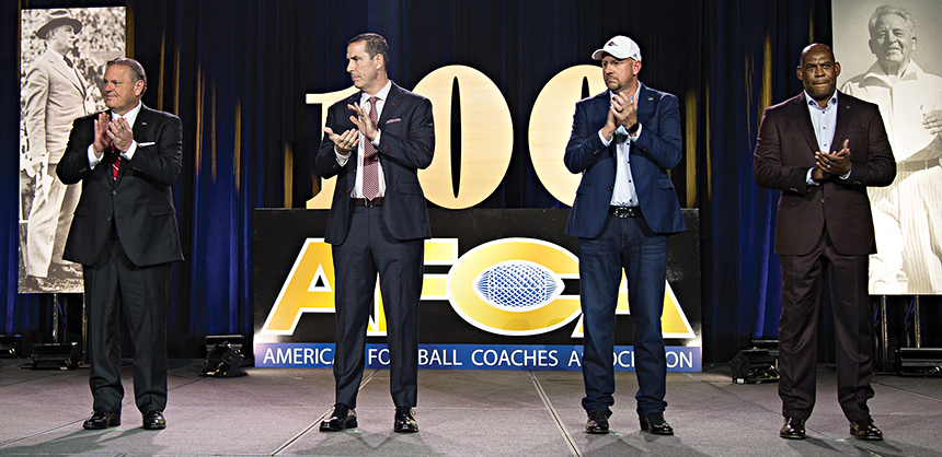 San Antonio hosted the recent American Football Coaches Association’s convention and trade show with about 9,000 attendees. Courtesy of Amy Gilstrap
