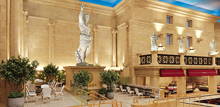 The Caesars Atlantic City complex will include 750 renovated rooms and suites, the new Nobu Atlantic City and the new Gordon Ramsay Hell’s Kitchen. Courtesy of Caesars Entertainment