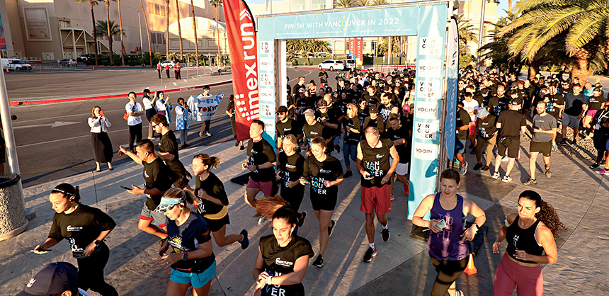 This 5K fun run at the recent IMEX America 2022 conference is an example of the kind of health and wellness activity attendees appreciate at today's meetings and events. Courtesy of IMEX America