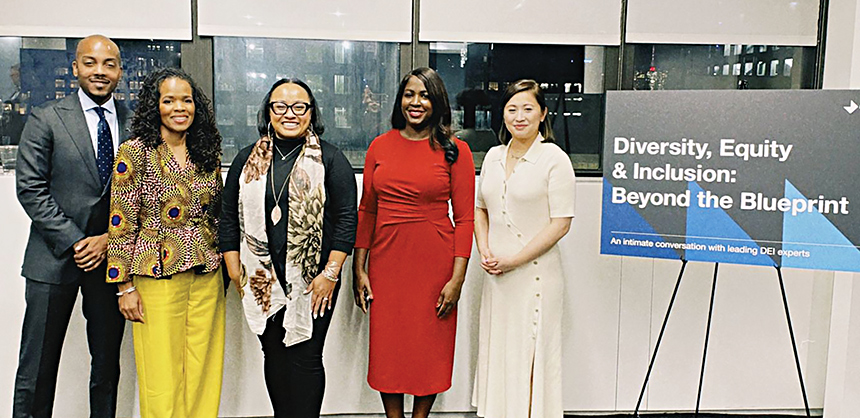 Amira Barger, MBA, CVA, CFRE, Executive Vice President, Health Communications & DEI Advisory at Edelman, center, says meeting and event attendees are increasingly requesting to hear from diverse voices. Courtesy of Amira Barger