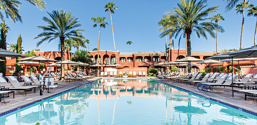 One of the three pools at Omni Scottsdale Resort & Spa at Montelucia beckons. Courtesy of The Omni Scottsdale Resort & Spa at Montelucia