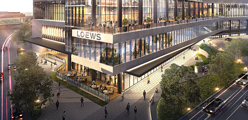 The new Arlington Convention Center will also include a $550 million, 888-room Loews Arlington Hotel. Courtesy Photo