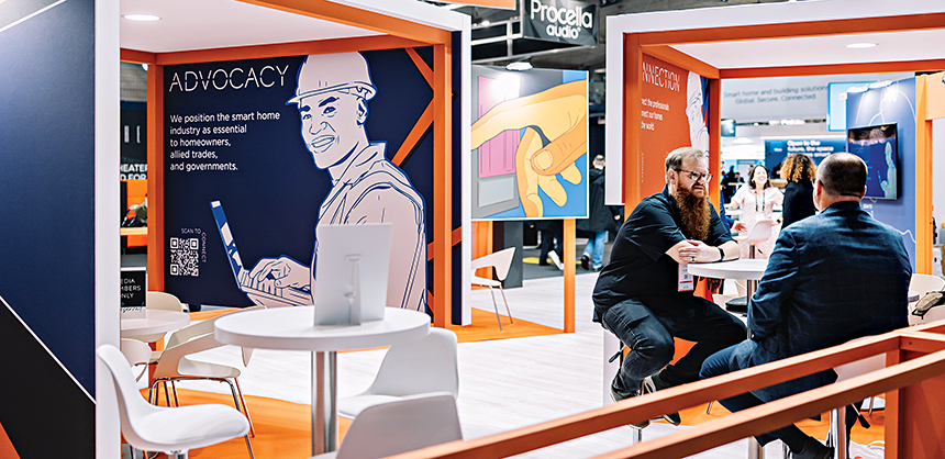 Being creative when setting up tradeshow booths is important to facilitate clear access to attendees, encourage networking and ensure brand messaging is easily understood. Courtesy Photo