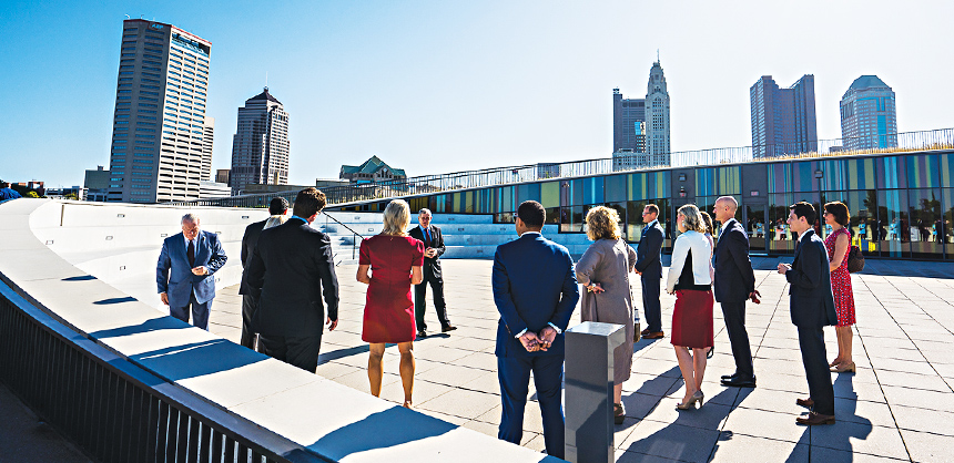 Meeting professionals tour the National Veterans Memorial and Museum in Columbus. Photo by Peter Ahn / Courtesy of Dan Williams