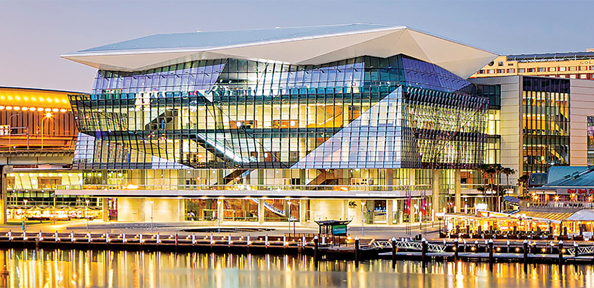 International Convention Centre Sydney has more than 376,000 sf of meeting space. Courtesy Photo