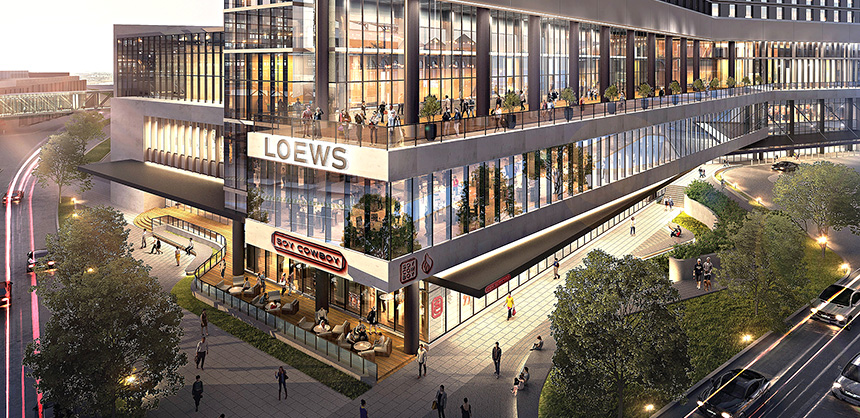 The 888-room Loews Arlington Hotel is scheduled to open in 2024. Courtesy Photo