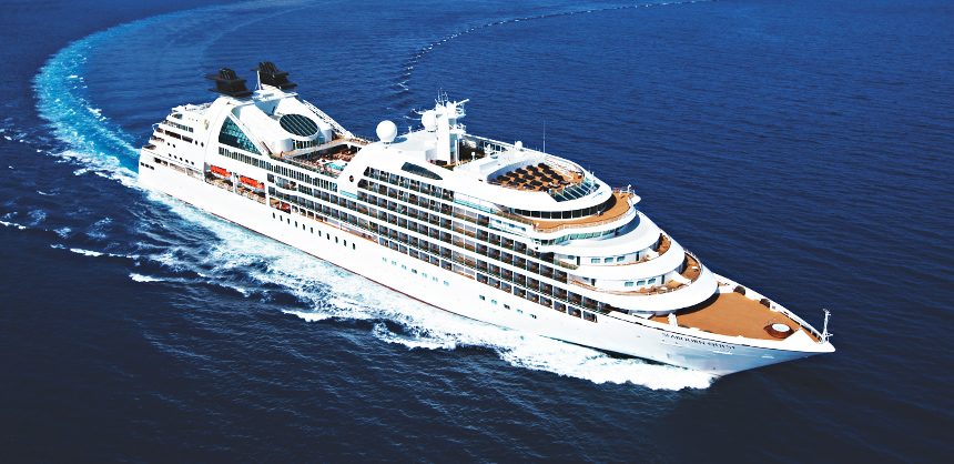 Seabourn Quest at sea off the Italian coast. Photo by Michel Verdure