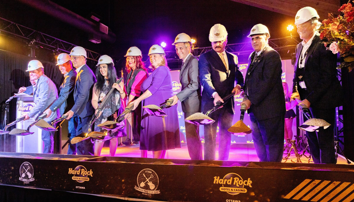 From left to right: Steve Desroches, Jim Warren, Duncan Hannay, Goldie Ghamari, Helen MacMillan, Lisa MacLeod, Mark Sutcliffe, Jon Lucas, George Darouze, Andrew Wright