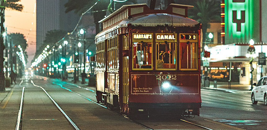 Canal Streetcar in New Orleans. Photo courtesy of New Orleans & Company