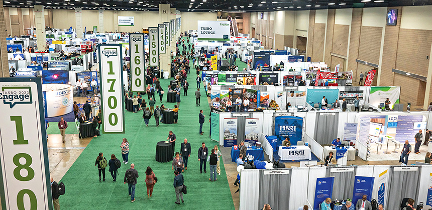 The 2023 TASBO Engage Conference was held at the Henry B. Gonzalez Convention Center in San Antonio, which has 514,000 sf of contiguous space. Courtesy of Becky Bunte