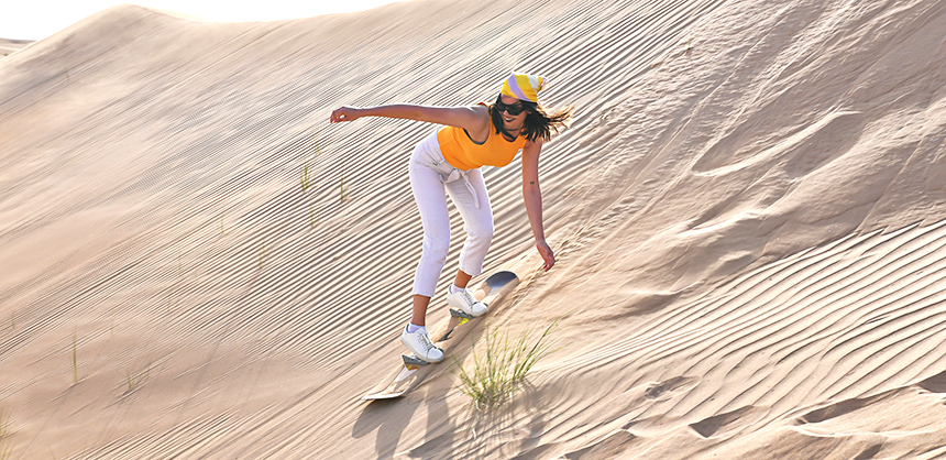 At Global DMC’s Connection in Dubai, their local partner — Pure Arabia — offered unique offerings for attendees like sandboarding. Courtesy of Global DMC Partners