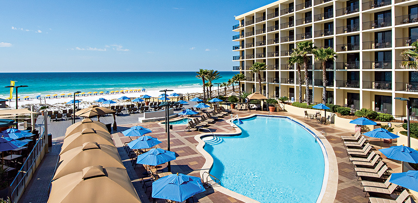 The Hilton Sandestin Beach Golf Resort & Spa is the largest beachfront resort in the northwest.