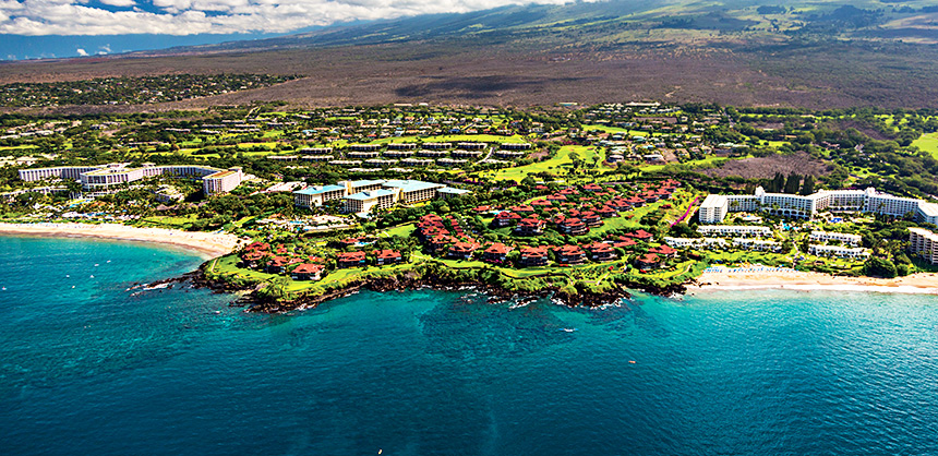 Wailea Coastline Resort offers beautiful views of the Pacific Ocean. © Hawaii Tourism Authority / Tor Johnson