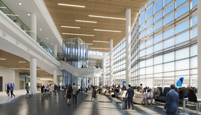 Rendering of Terminal B transformation. Courtesy photo.