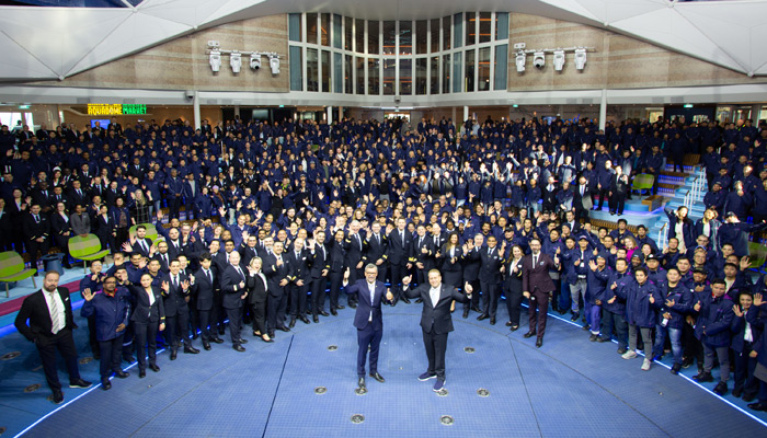 After 900 days of construction, Royal Caribbean International welcomes the highly anticipated Icon of the Seas to the family just two months before its January 2024 debut. In attendance at the celebration were more than 1,200 crew members and workers, Royal Caribbean Group President and CEO Jason Liberty, Royal Caribbean International President and CEO Michael Bayley, and Meyer Turku CEO Tim Meyer. The first-of-its-kind vacation now makes its way to Cadiz, Spain, where it will receive its finishing touches before heading to its year-round home in Miami. Credit: sbw-photo