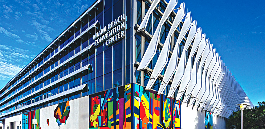 The Miami Beach Convention Center recently underwent a $640 million renovation and expansion. Courtesy Photo