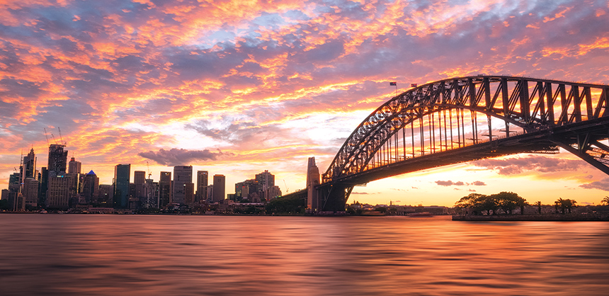 Australia’s Sydney Harbour Bridge. Courtesy of Tourism Australia