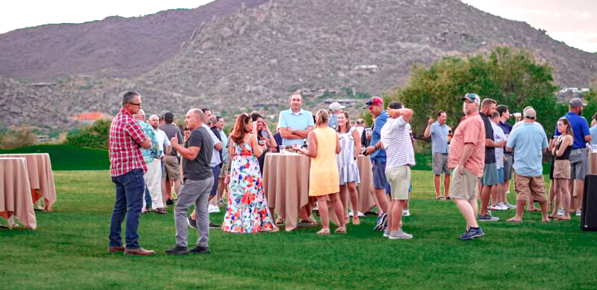 Terex Corp. held a progressive dinner on the golf course at The Boulders during a four-day meeting. Courtesy of Debbie Pompa