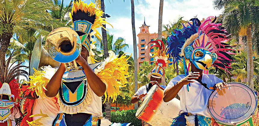 At Atlantis Paradise Island, planners can have the Junkanoo perform for attendees. Courtesy Photo