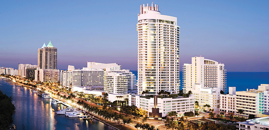 The elegantly designed Fontainebleau Miami Beach is a cultural landmark not far from the Art Deco District in South Beach, a coastal environment that glitters with trendy nightlife, luxury oceanfront hotels and fine dining. Courtesy Photo