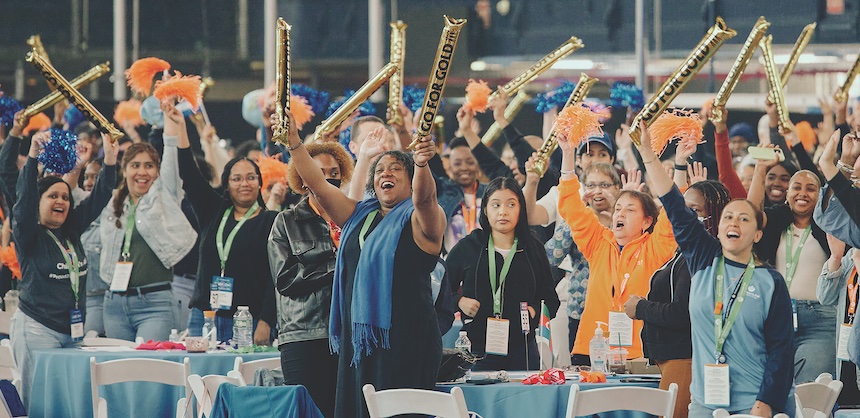 Swag and souvenirs are effective tools to help engage audiences at meetings and events. Photo courtesy of Event Solutions