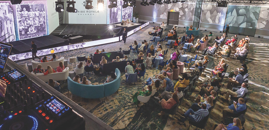 Besides offering 260,000 sf of indoor meeting and event space, Caribe Royal Orlando has a 20,000 sf outdoor event lawn, and the new Stadium Club, an interactive sports bar and entertainment venue. Courtesy of Caribe Royale Orlando