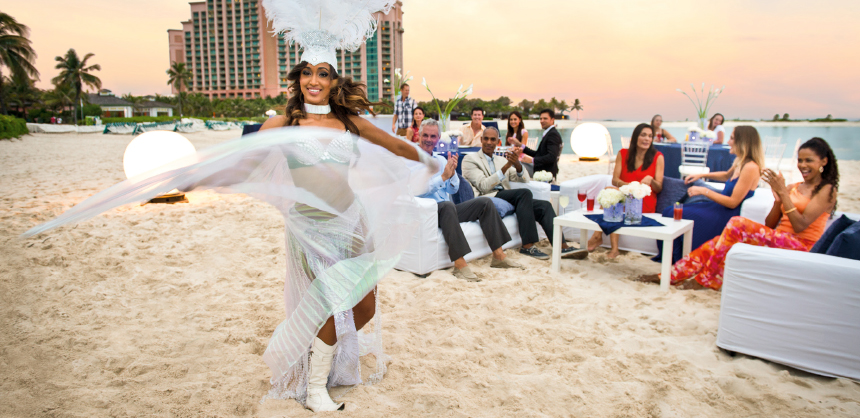 Cove Beach at Atlantis Paradise Island Bahamas offers a secluded spot with stunning ocean views. Photo credit: Atlantis Paradise Island
