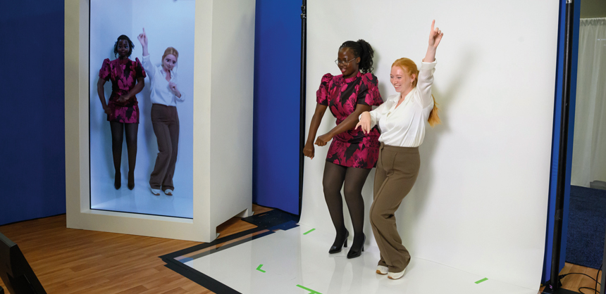 Hologram technology is a fun way to capture attendees’ attention at events, such as this display at IFMA World Workplace. Photo courtesy of IFMA.