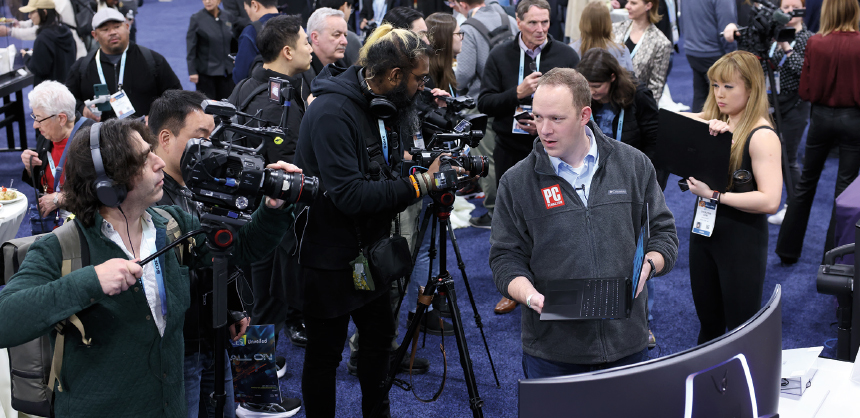 Unlike standard media, influencers bring a more personalized behind-the-scenes look at your event. Photo courtesy of the Consumer Technology Association.