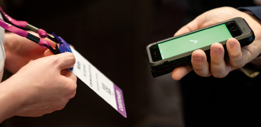 Today, badges are more than just a way to get you in the door. They provide connection and increased access. Photo courtesy of Cvent